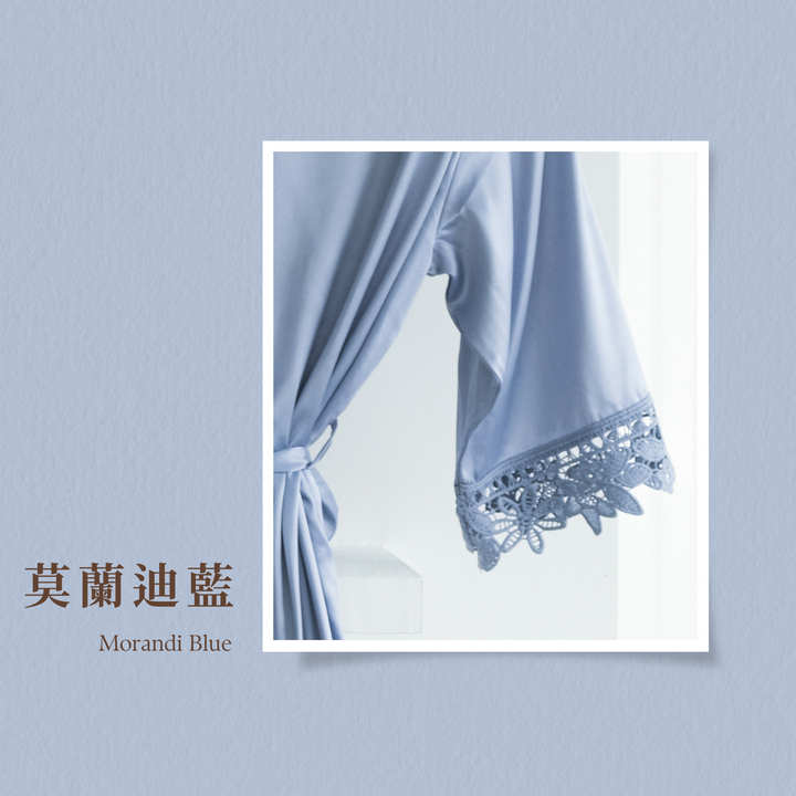 浪漫蕾絲．【莫蘭迪藍/深藍】