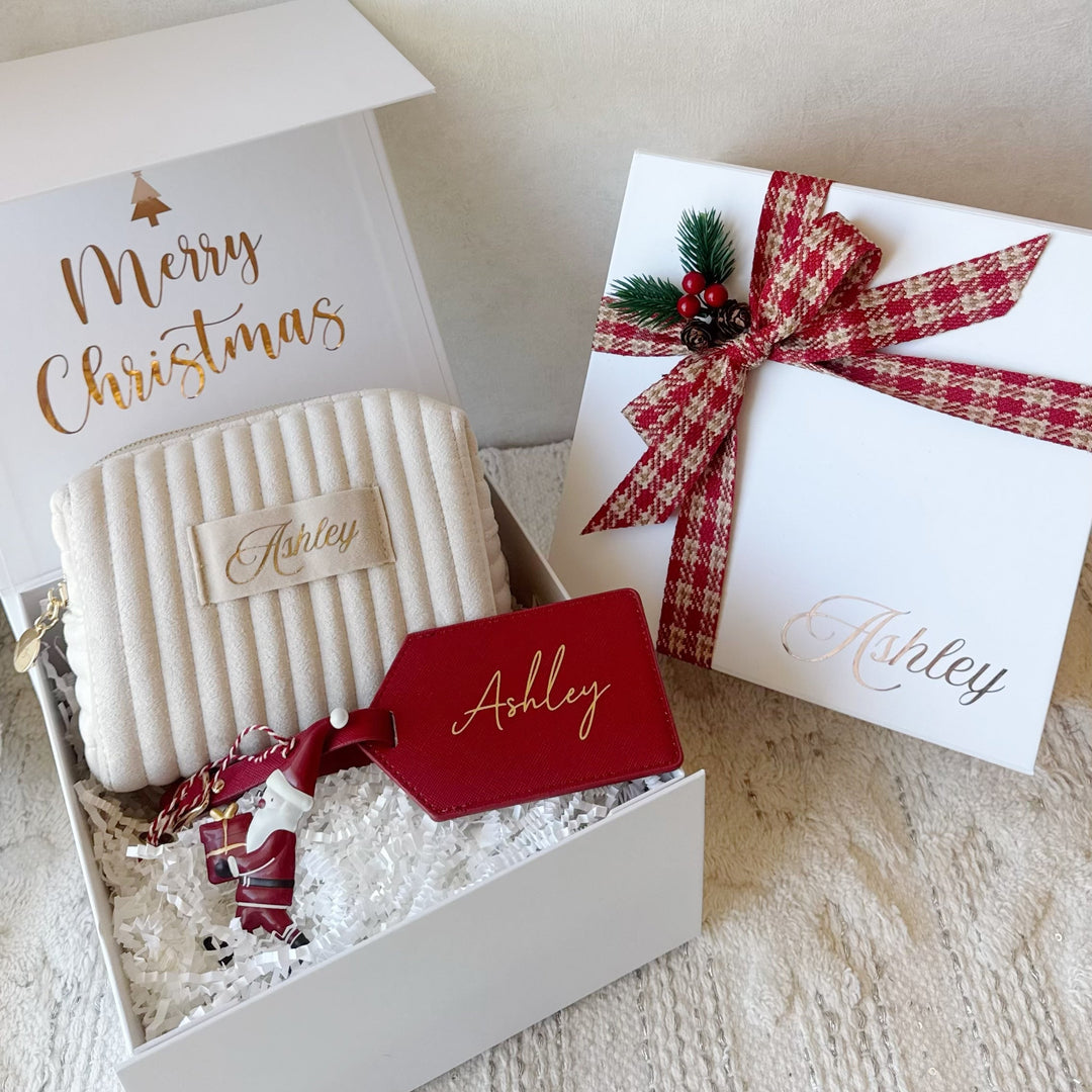 聖誕節禮物 交換禮物 首飾盒 珠寶盒 客製化名字 聖誕禮盒