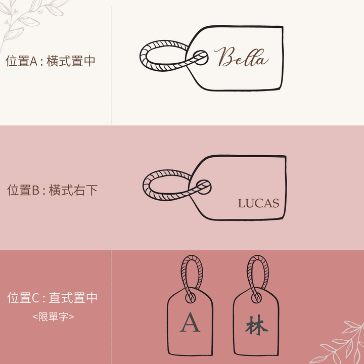 行李吊牌/悠遊卡套/證件套 ．【客製-燙金款】